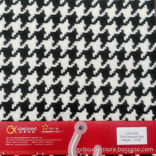 Woolen fashion houndstooth design fabric